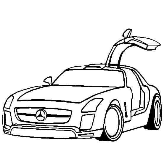 Remíza Mercedes SLS AMG omalovánka