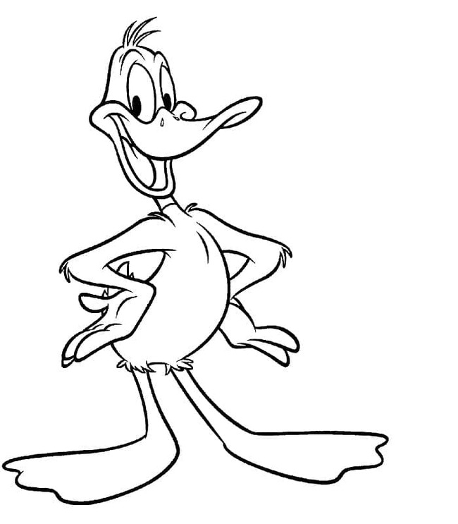 Kachna Daffy z Looney Tunes omalovánka