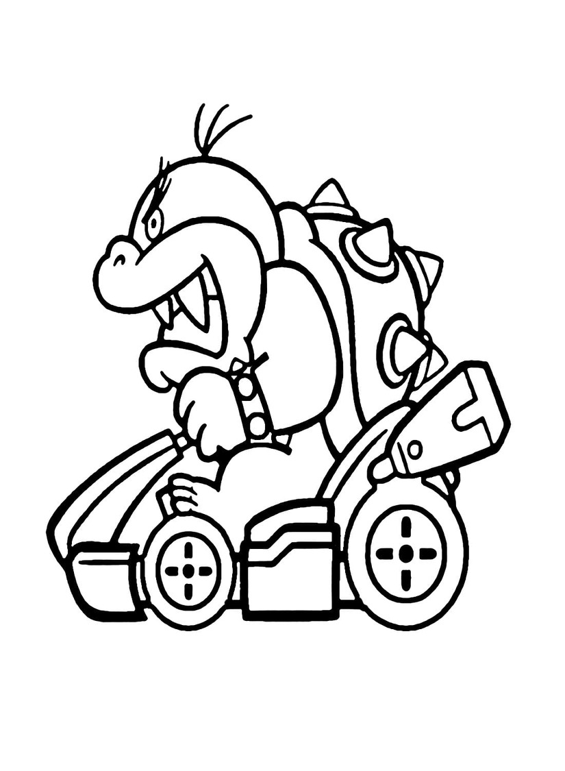 Kreslení Mario Kart Morton Koopa omalovánka