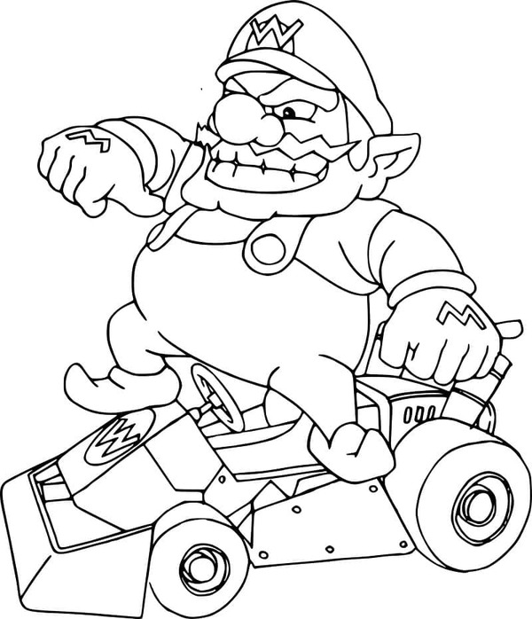 Kreslení Mario Kart Wario omalovánka