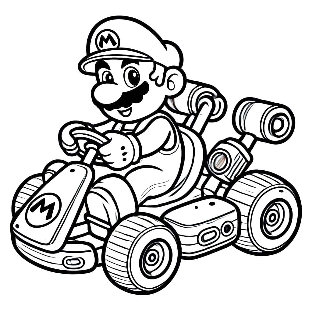 Mario Kart omalovánky