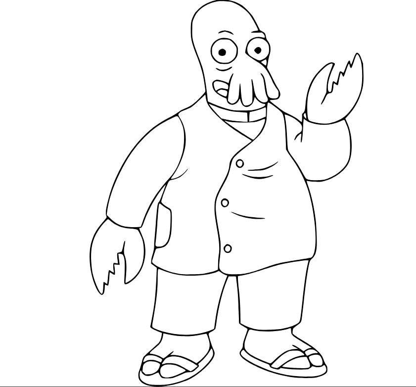 Kreslení zdarma Dr Zoidberg omalovánka