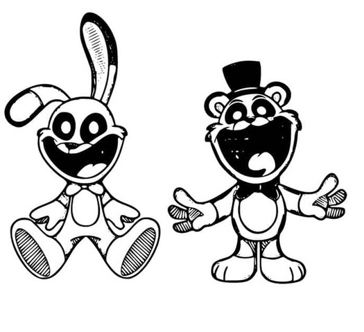 Kreslit Smiling Critters a Freddy FNAF omalovánka