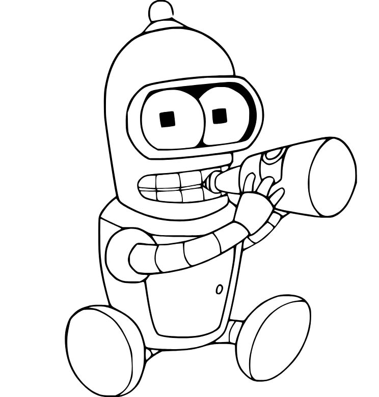 Kreslit dítě Bender omalovánka