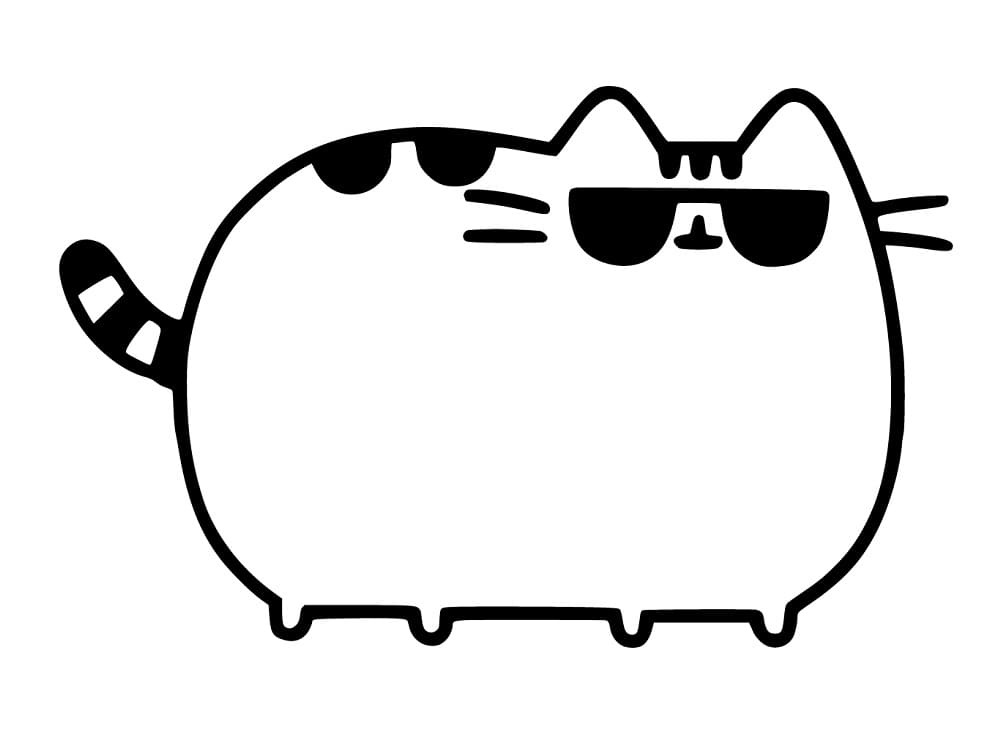 Kreslit pohodě Cool Pusheen omalovánka