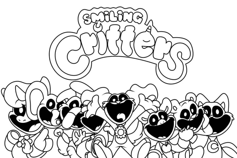 Kreslit postavu Smiling Critters omalovánka