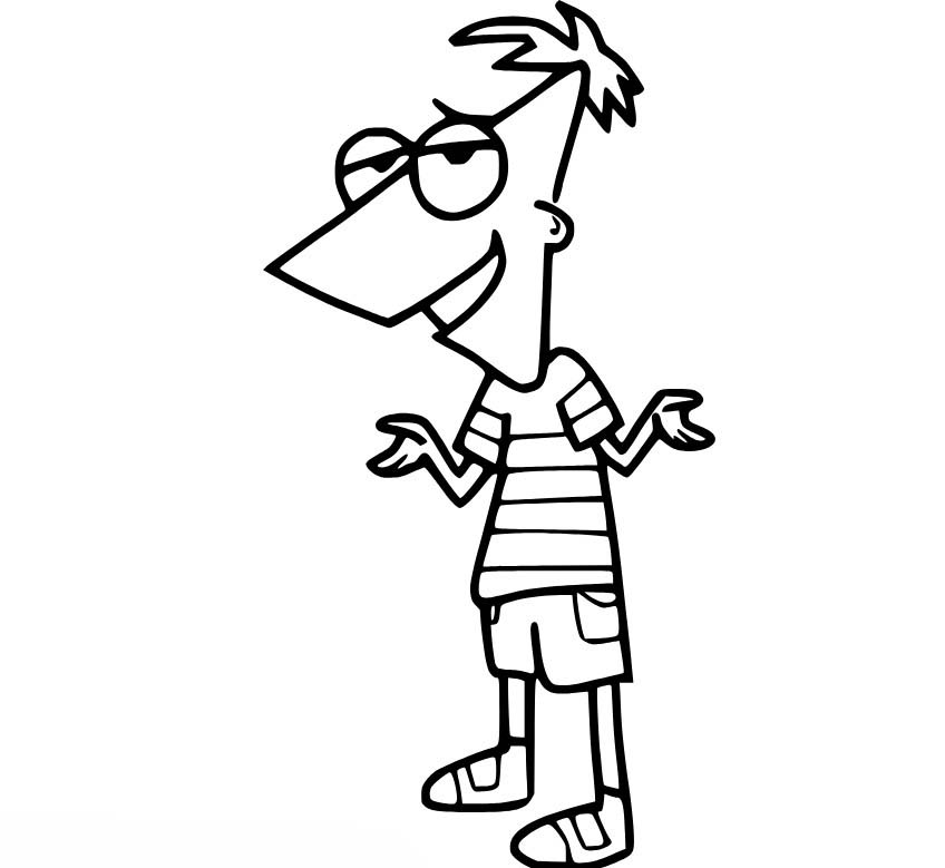 Phineas a Ferb omalovánky