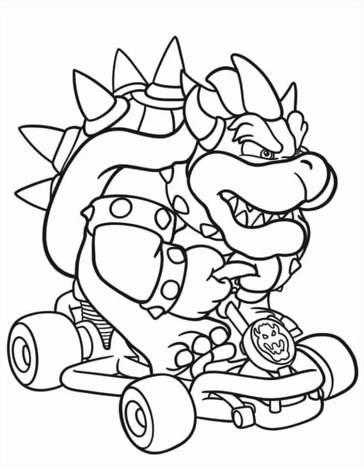 Nakreslit Mario Kart 2 omalovánka