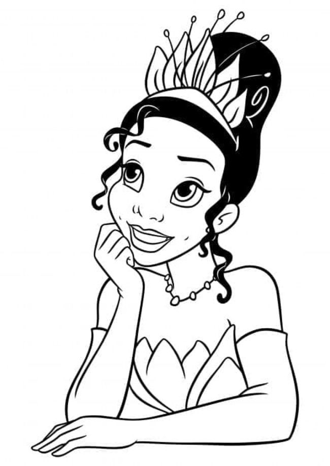 Princezna Tiana od Disneyho omalovánka