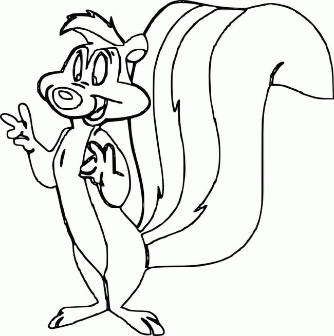 Roztomilý Pepé Le Pew omalovánka