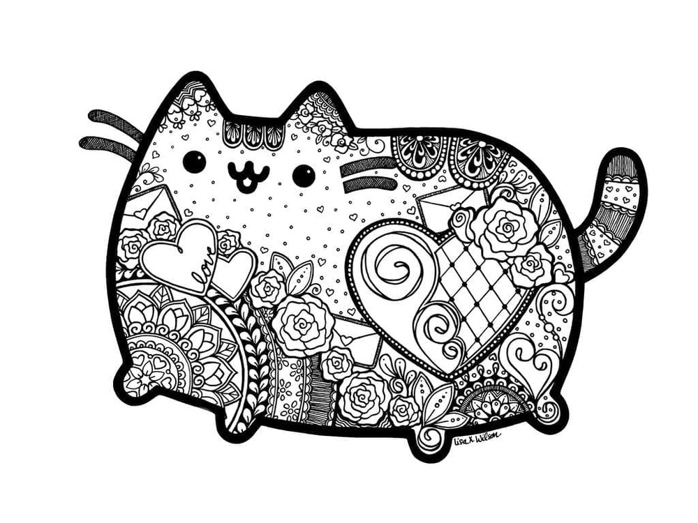 Roztomilý Pusheen Antistres omalovánka