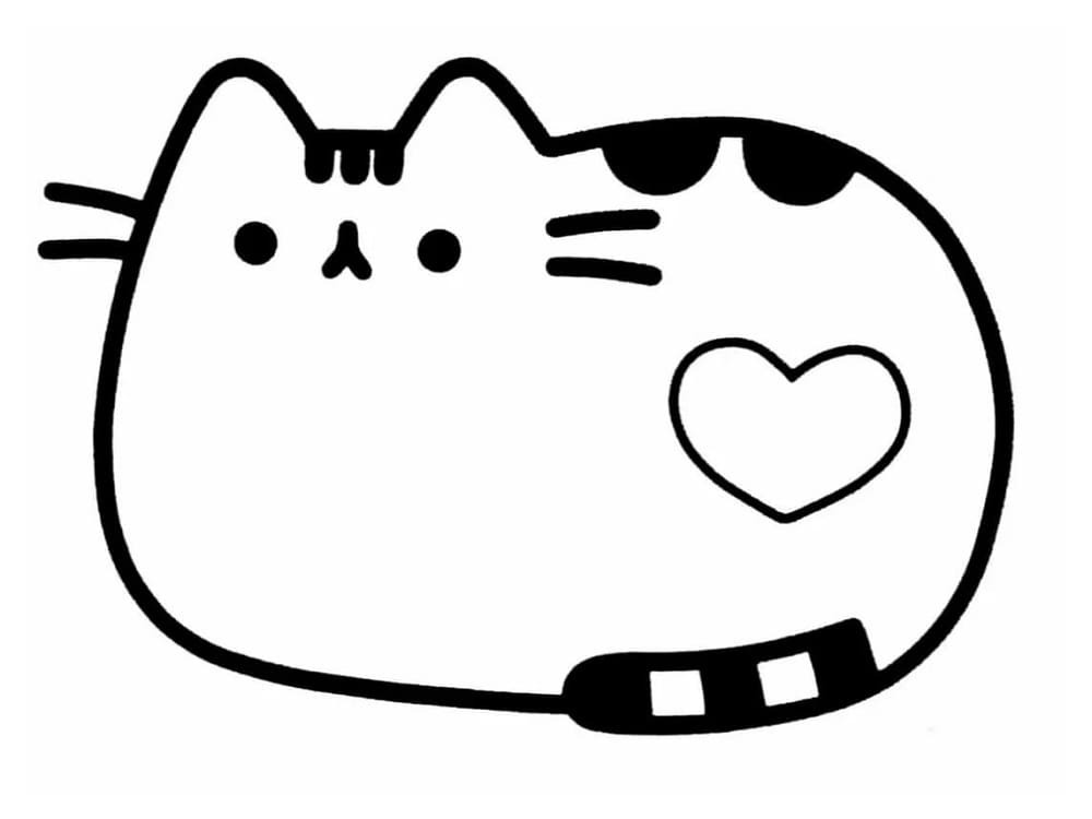 Roztomilý Pusheen omalovánka