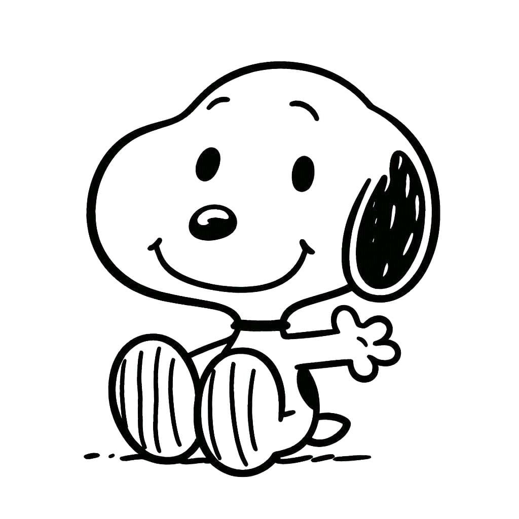 Nakreslete Snoopy 1 omalovánka