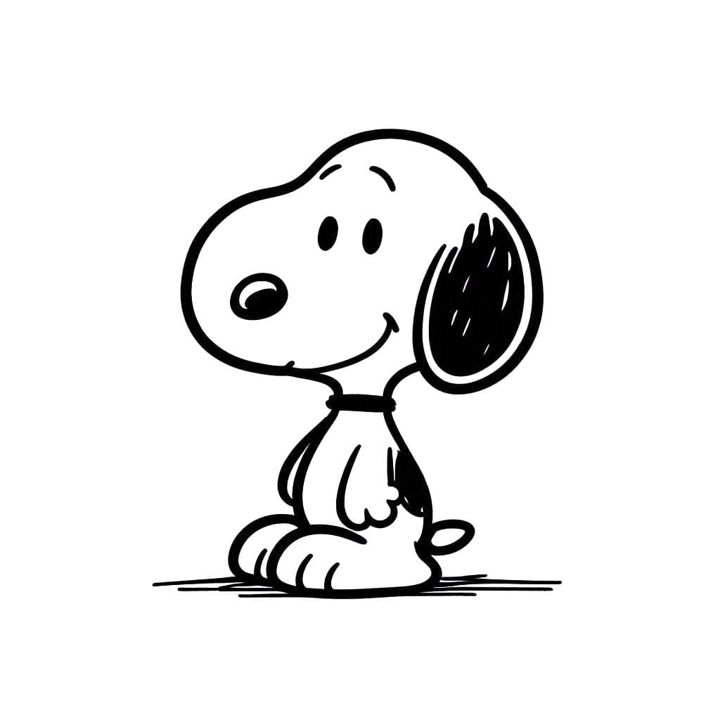 Nakreslete Snoopy 2 omalovánka