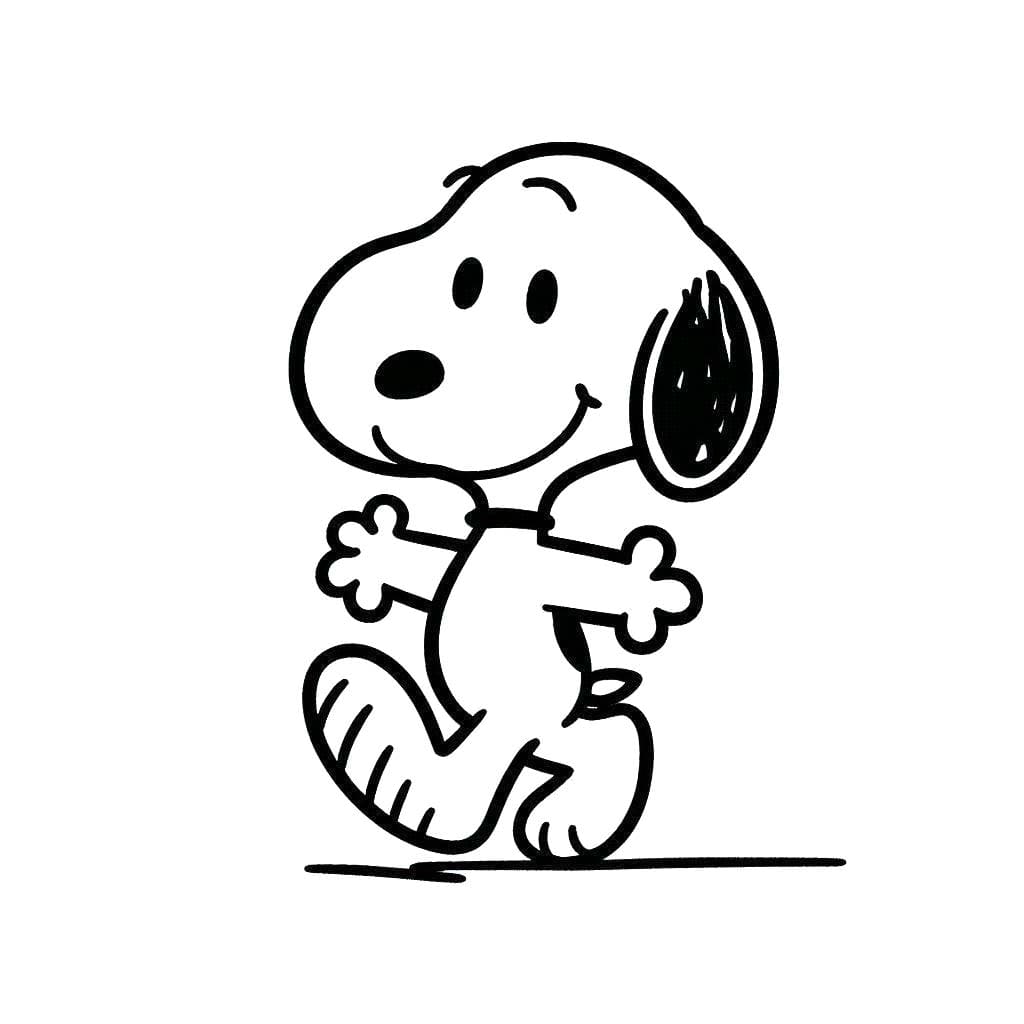 Nakreslete Snoopy 3 omalovánka