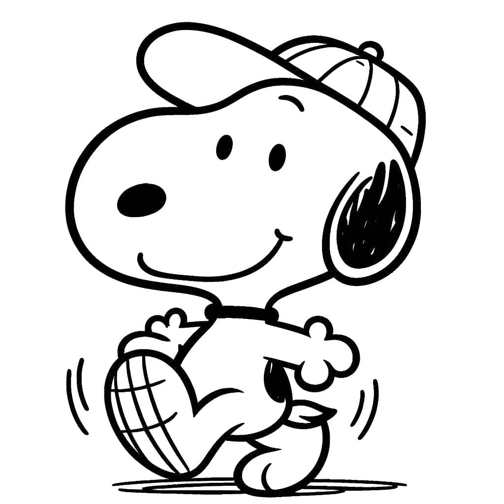 Nakreslete Snoopy 4 omalovánka