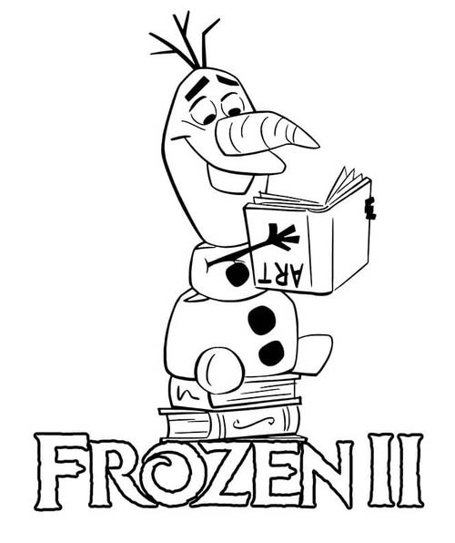 Nakresli Frozen 2 Olaf omalovánka