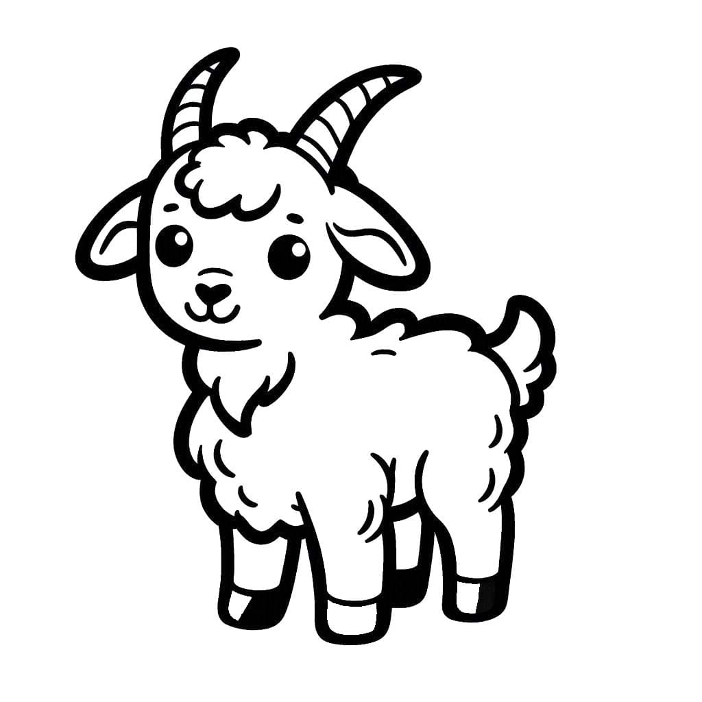 Kreslení koza 4 omalovánka