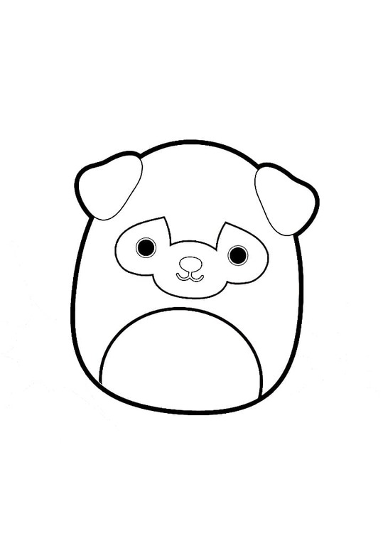 Nakreslete Squishmallows k vytisknutí pro děti omalovánka