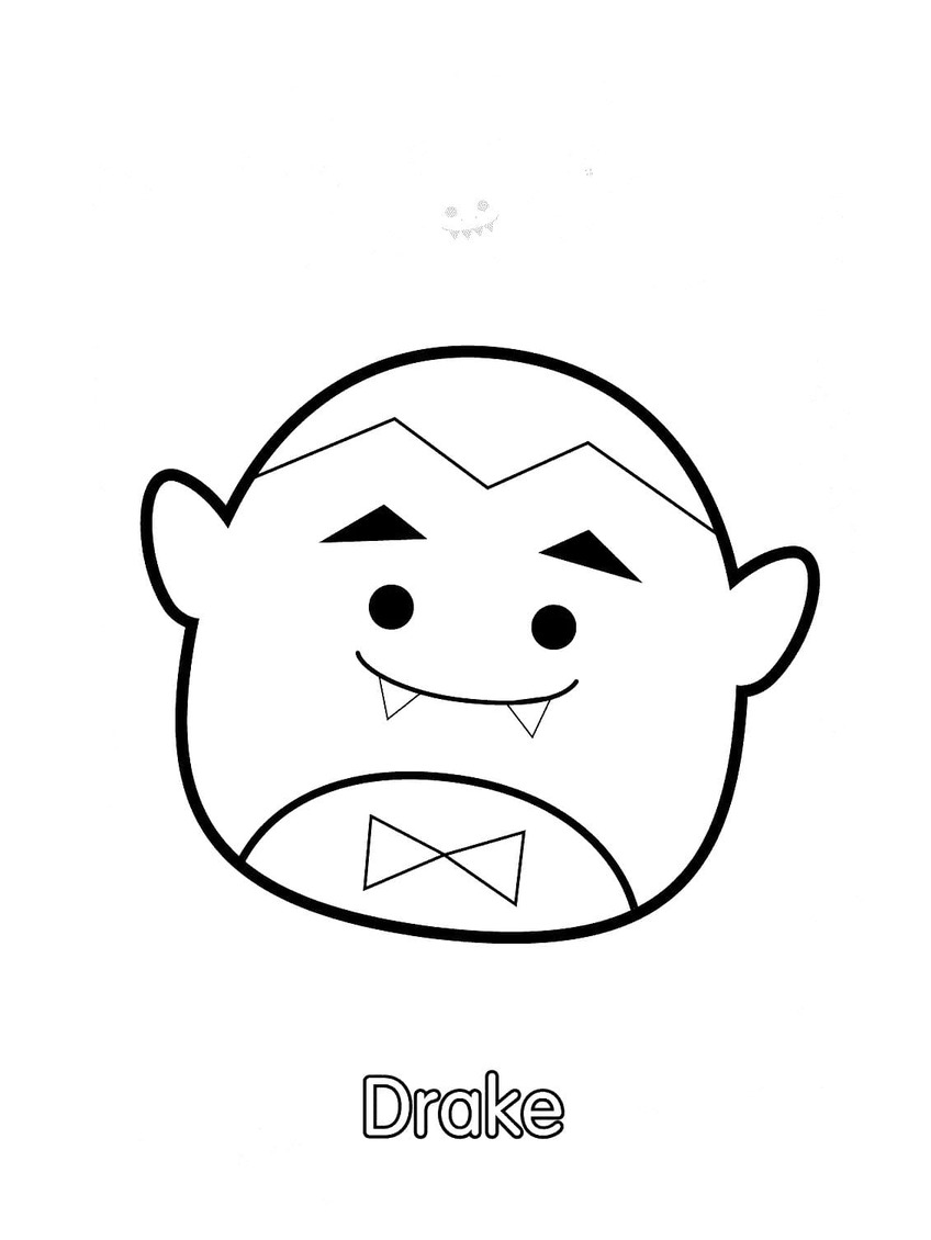 Nakreslete Squishmallows zdarma k vytisknutí omalovánka