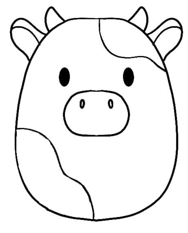 Tisk Squishmallows omalovánka