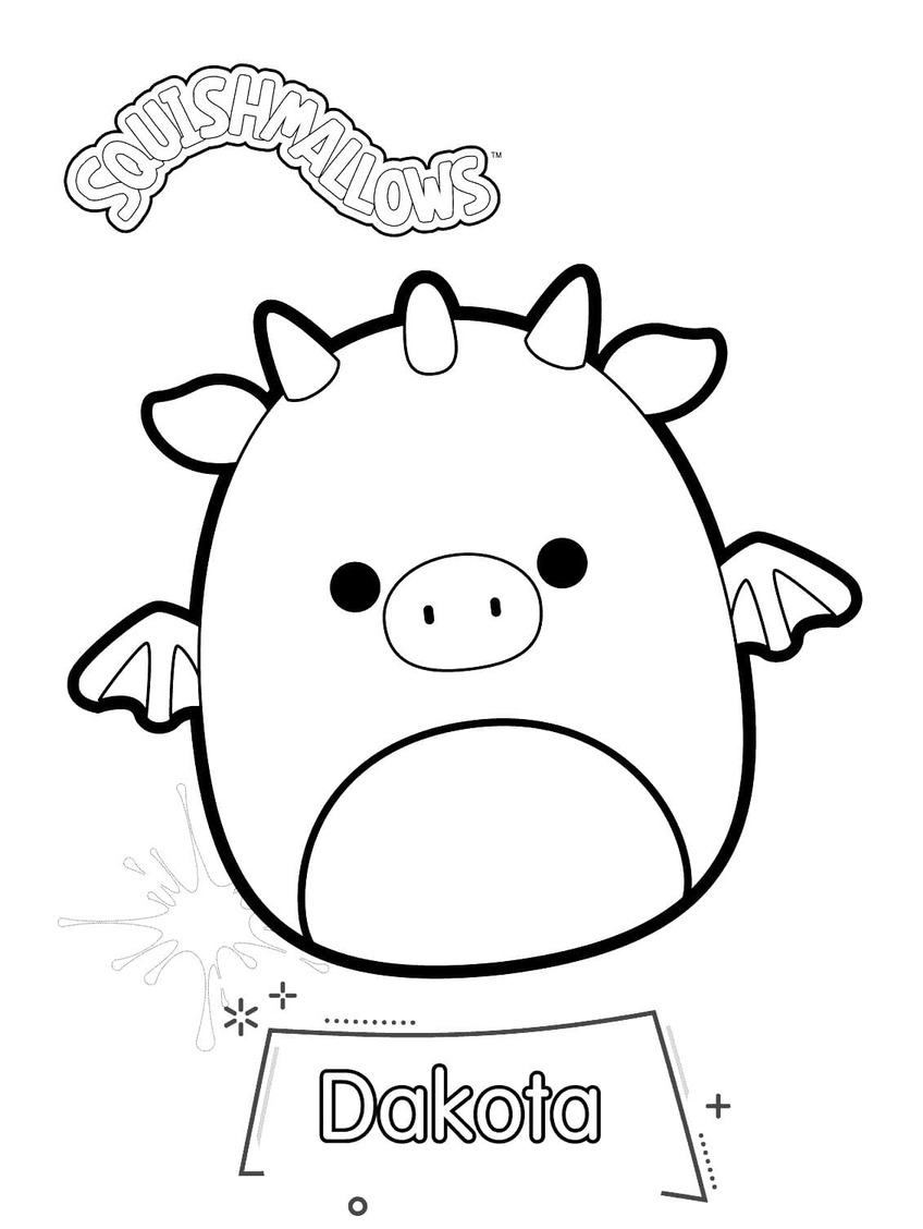 Tisknutelné Squishmallows omalovánka