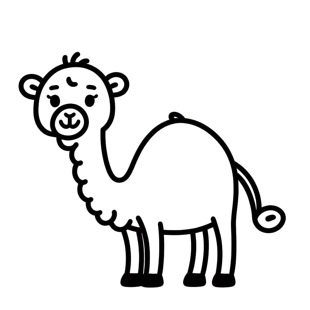 Velbloud 1 omalovánka