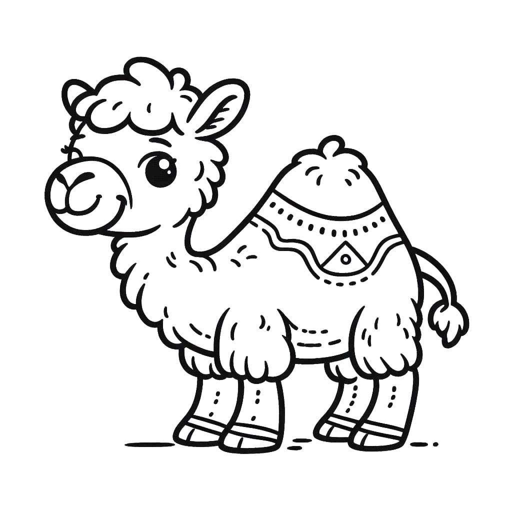 Velbloud 2 omalovánka