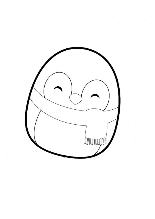 Velmi snadno Squishmallows omalovánka