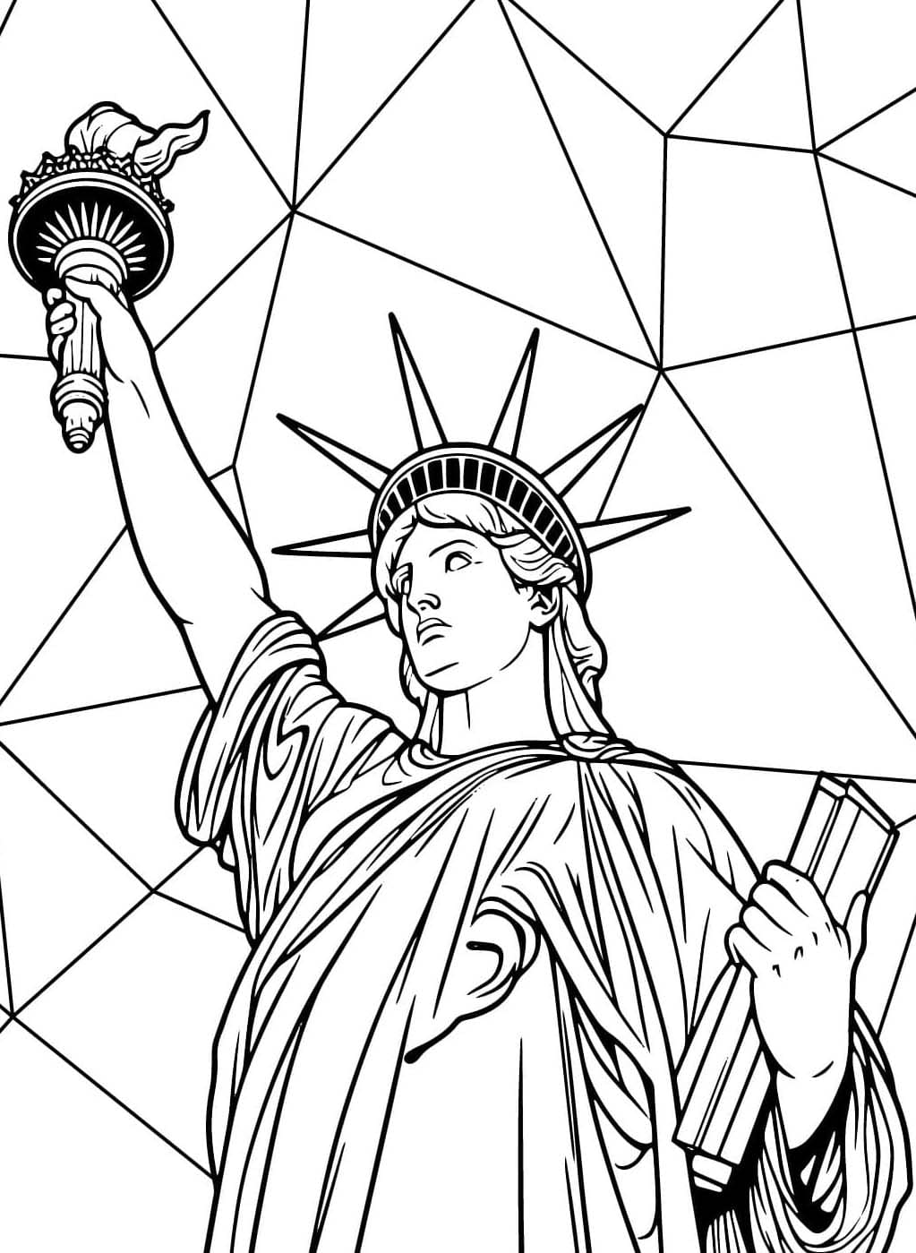 Nakreslete Socha Svobody zdarma omalovánka