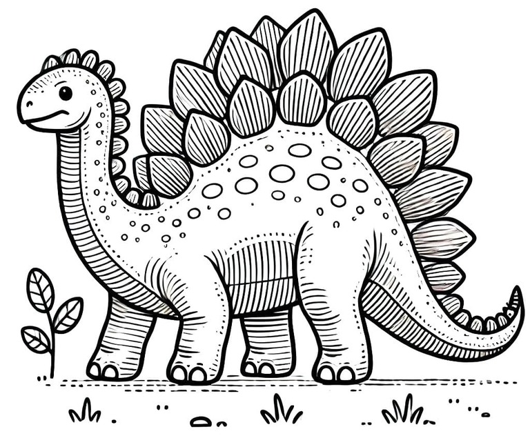 Omalov nka Nakreslete Dinosaurus Stegosaurus K Vytisknut Zdarma