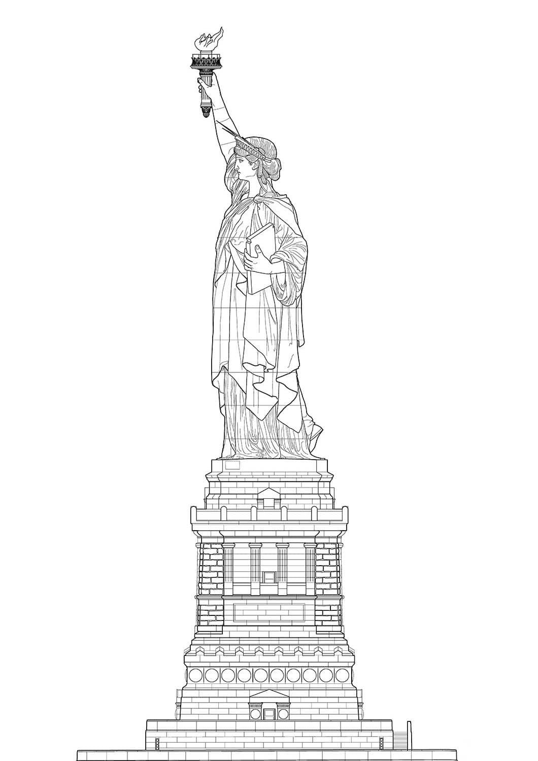 Obraz Socha Svobody zdarma omalovánka