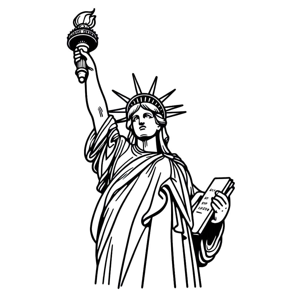 Socha Svobody 1 omalovánka