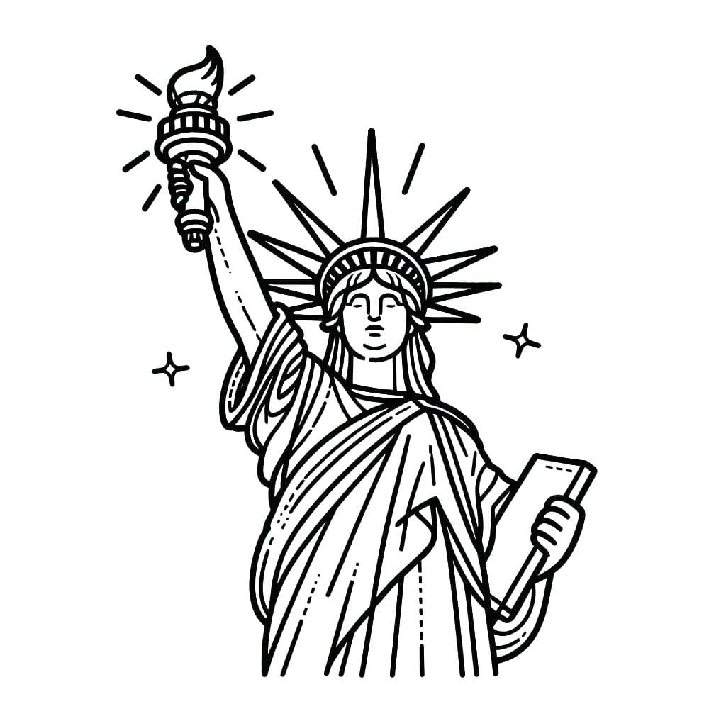 Socha Svobody 3 omalovánka