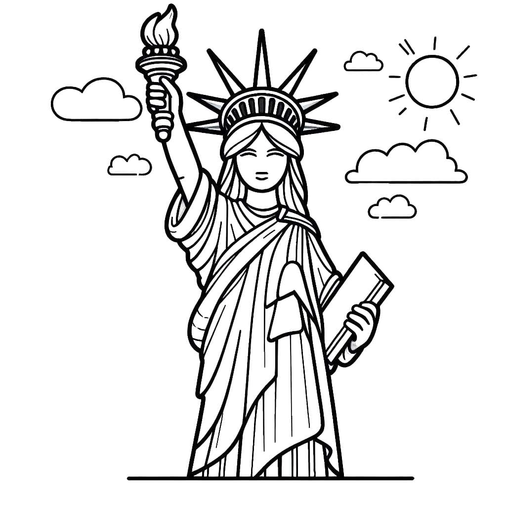 Socha Svobody 4 omalovánka