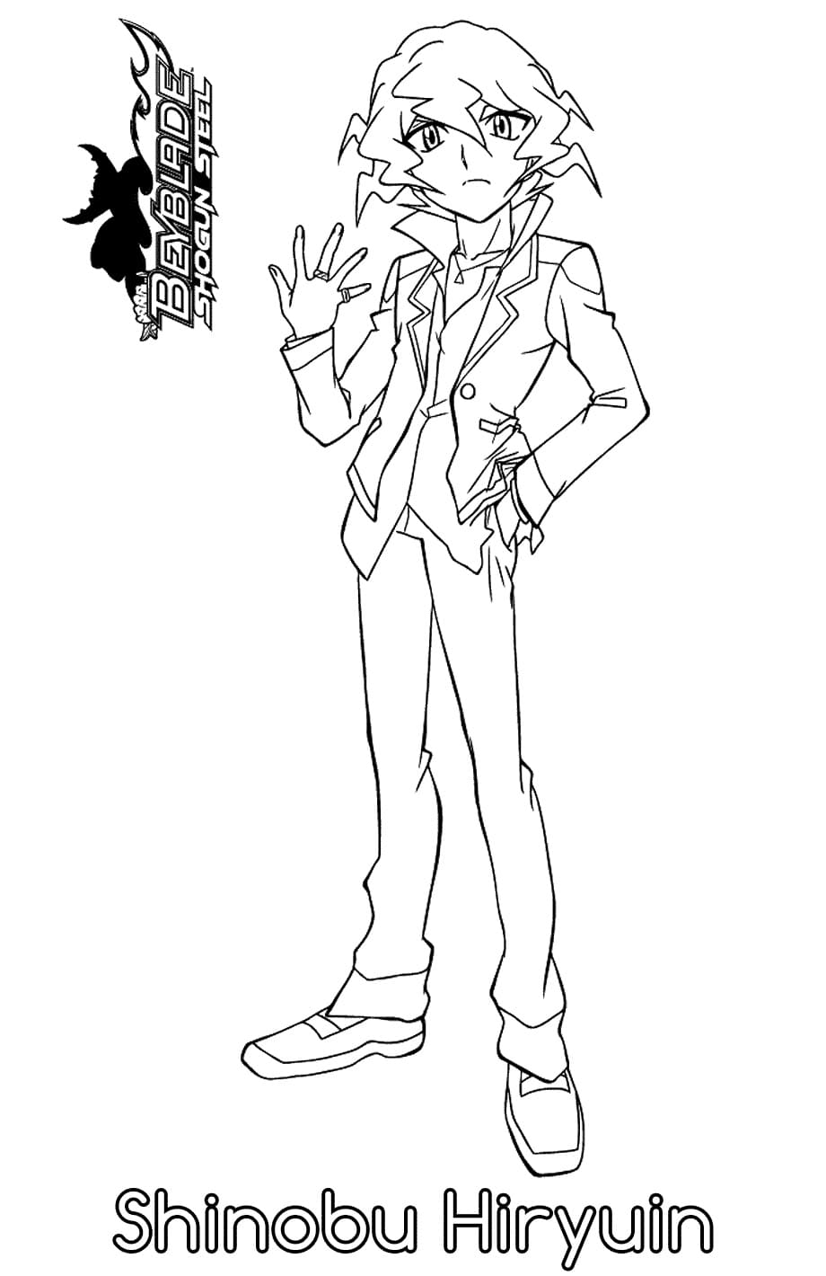 Beyblade prostý k tisku omalovánka