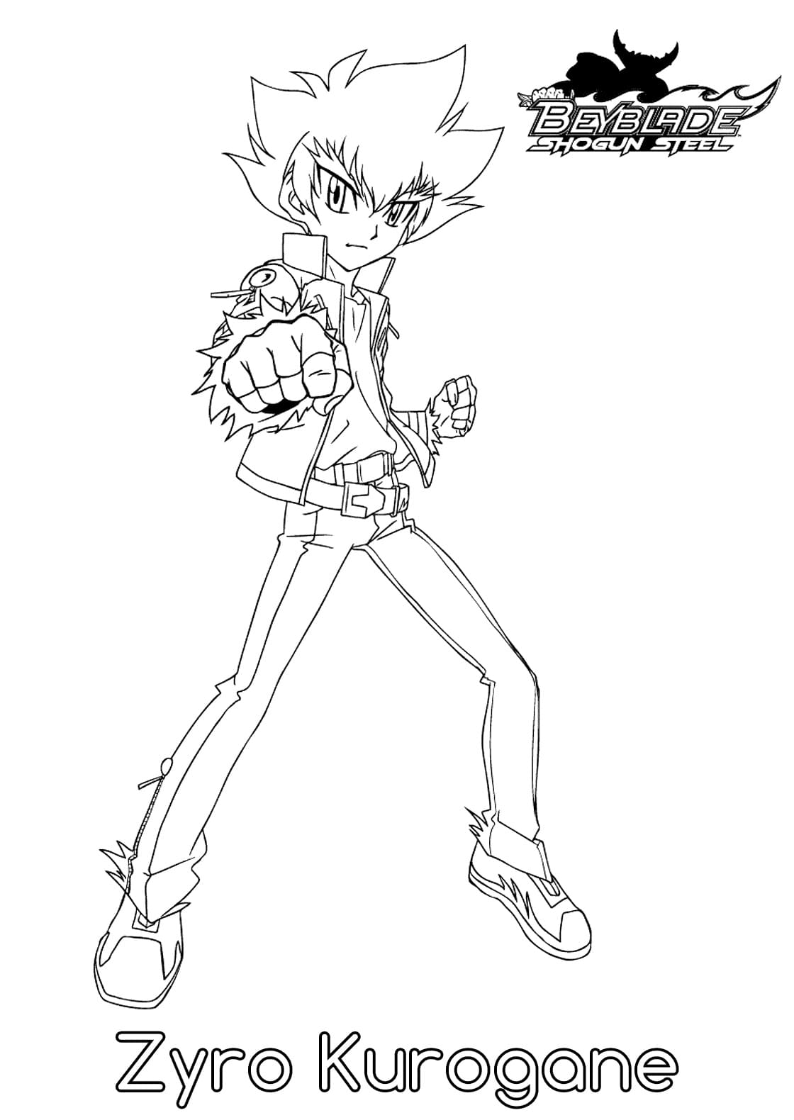 Beyblade základní k tisku omalovánka