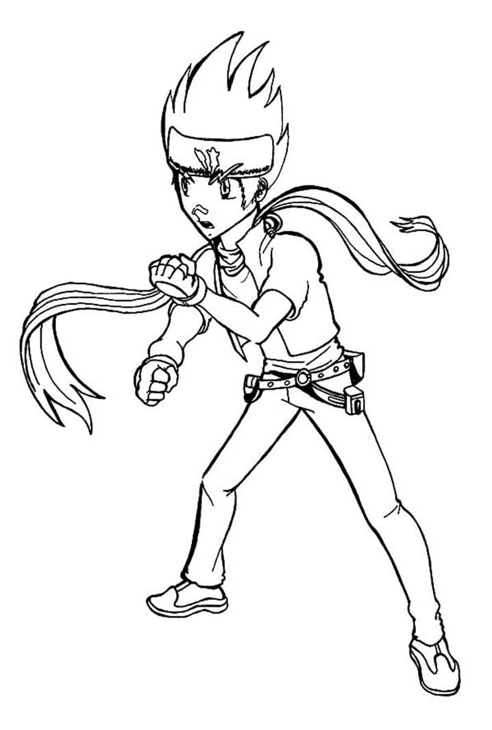 Beyblade zdarma snadný omalovánka