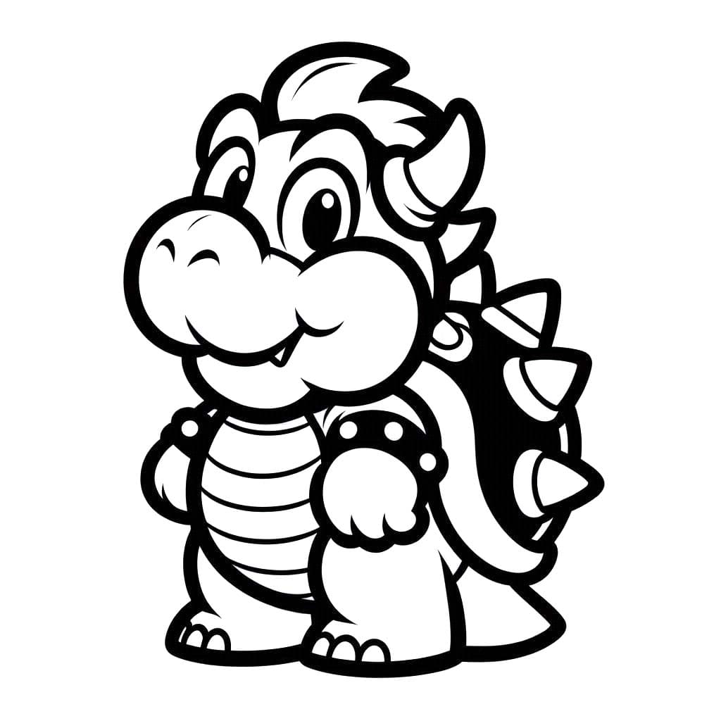 Bowser roztomilý omalovánka