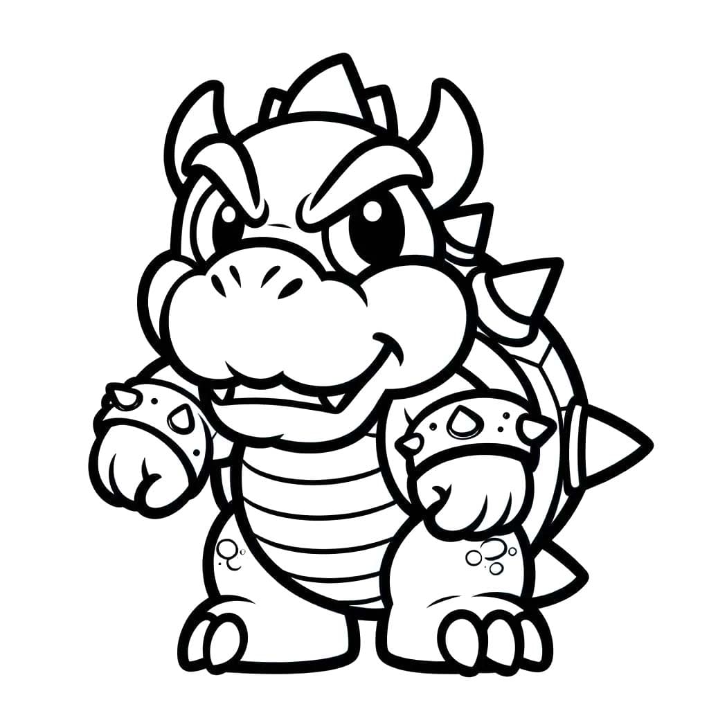 Bowser zdarma omalovánka