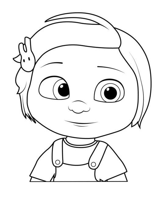 Cocomelon prostý u dětí omalovánka