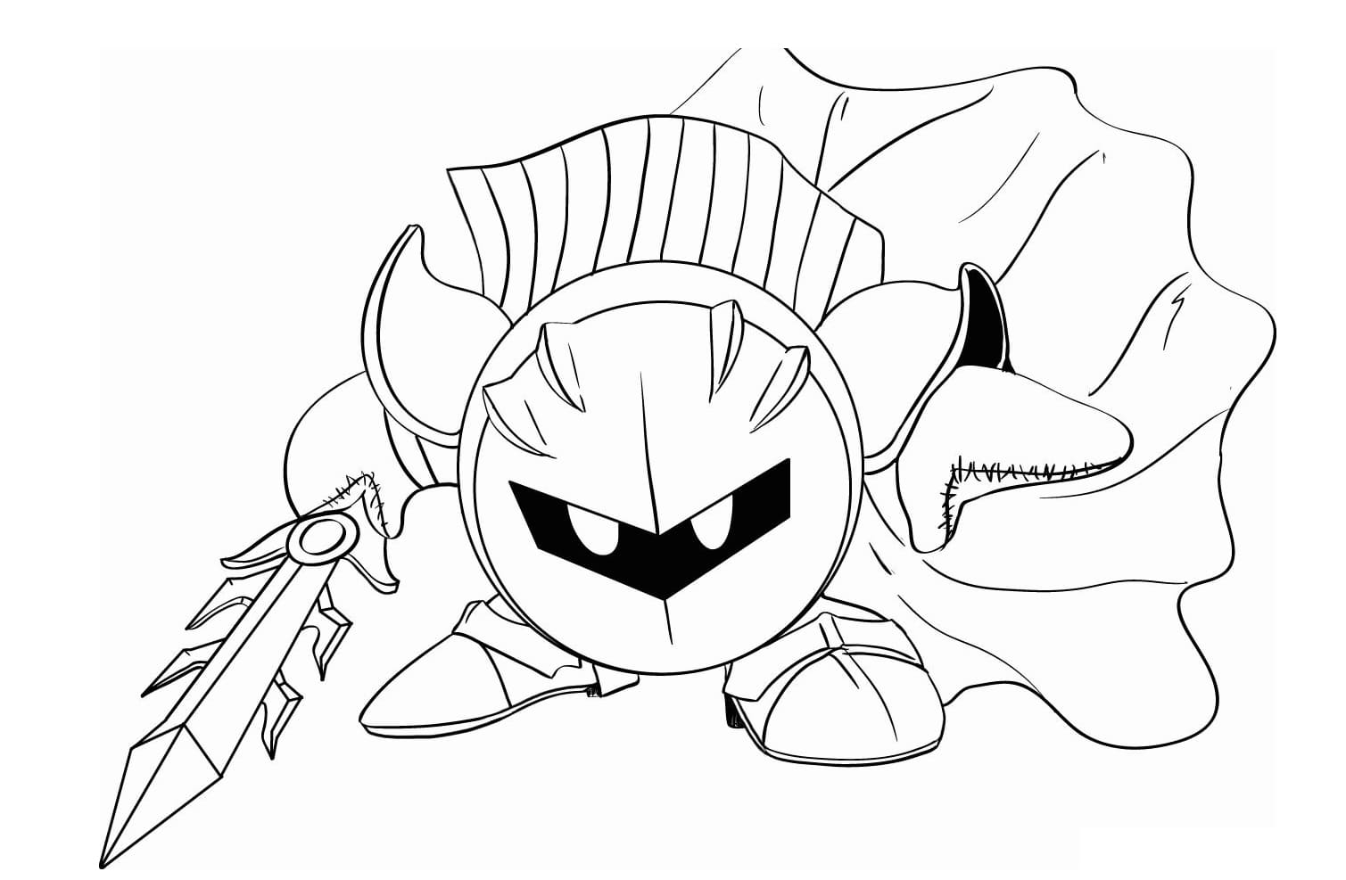 Kirby snadný omalovánka