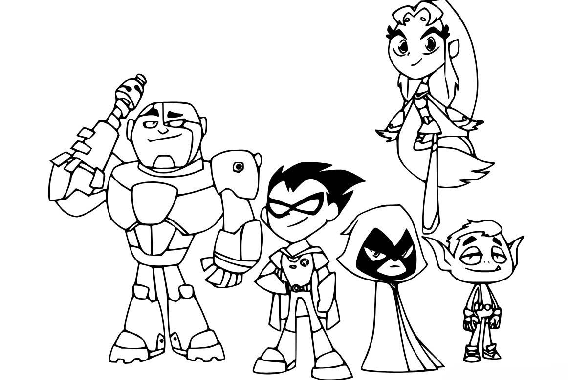 Mladí Titáni do toho 4 omalovánka