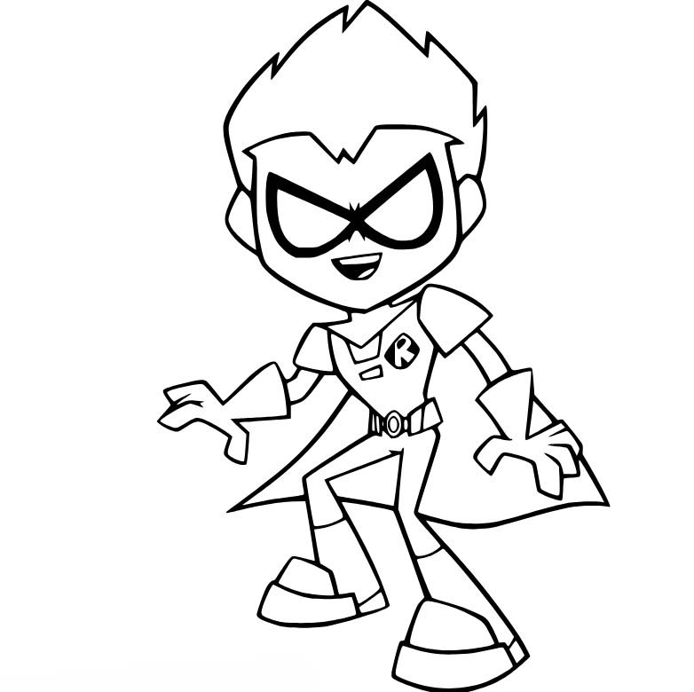 Mladí Titáni do toho 8 omalovánka