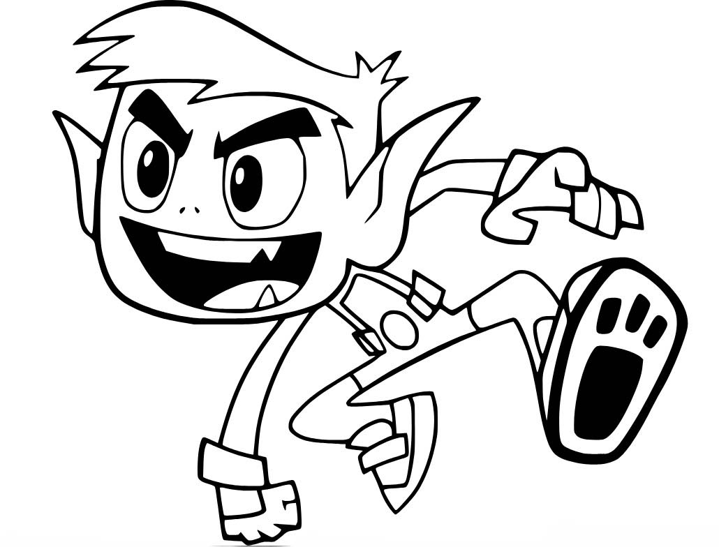 Mladí Titáni do toho zdarma pro děti omalovánka