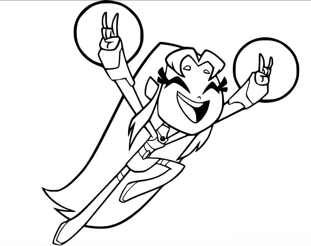 Mladí Titáni do toho zdarma prostý omalovánka