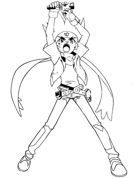 Nakreslete Beyblade 7 omalovánka