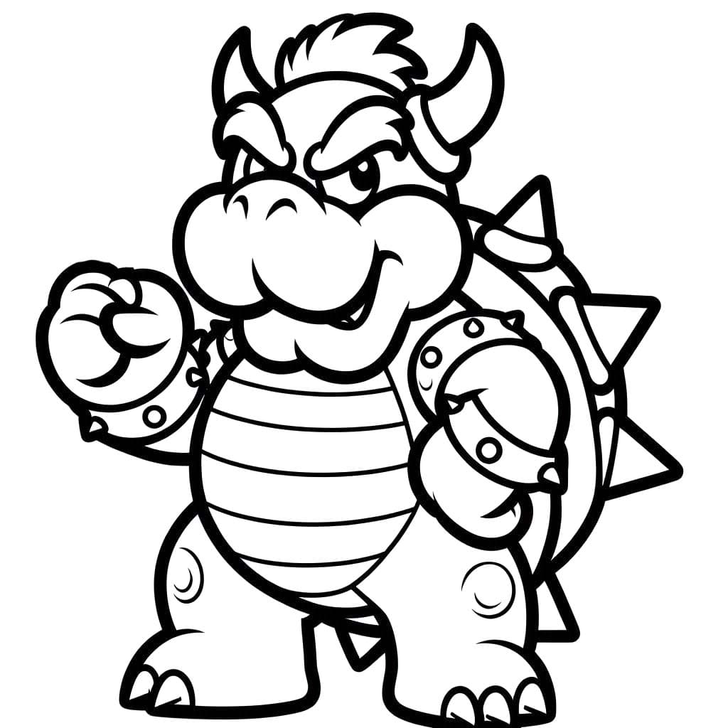 Nakreslete Bowser 4 omalovánka