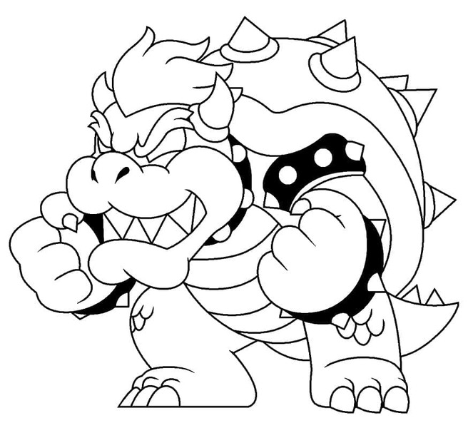Nakreslete Bowser 8 omalovánka