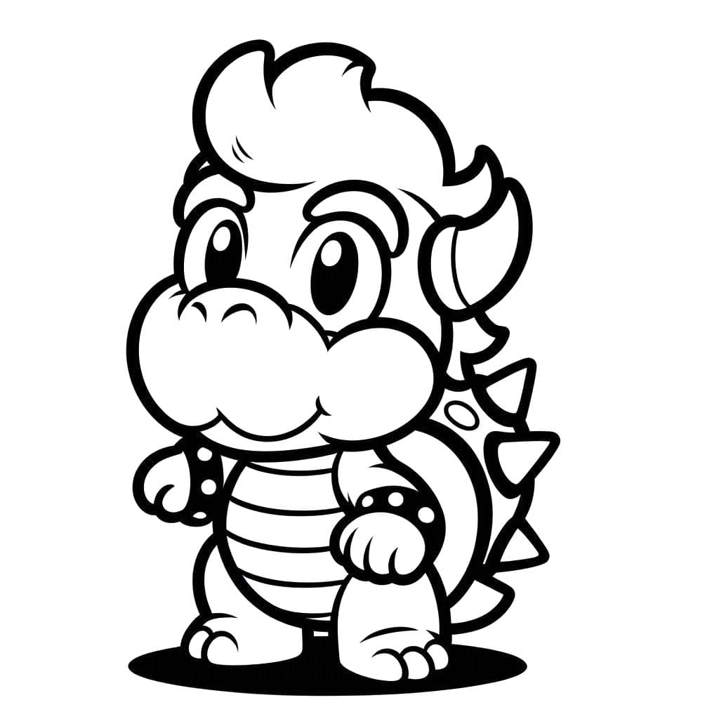 Nakreslete Bowser roztomilý omalovánka